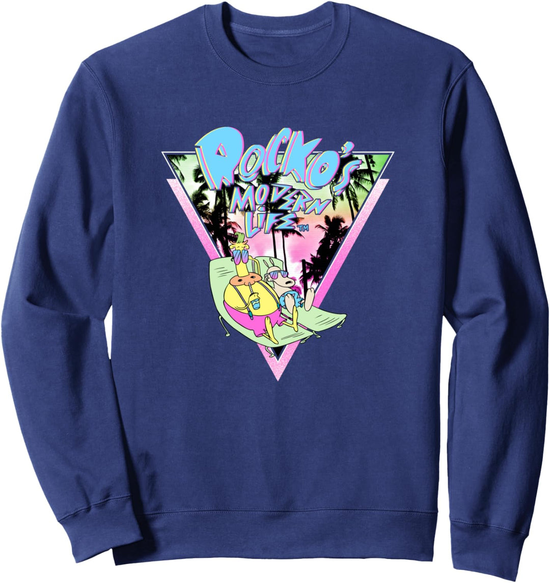 Rocko's Modern Life Tanning Retro Palm Trees Sweatshirt