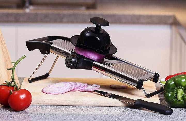 Chef's Inspirations Mandoline Gemüsehobel Gemüseschneider Eignet sich toll für Aufschneiden von Lebe