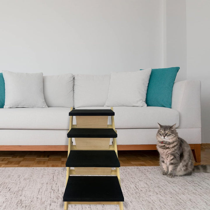 Hunderampe 2 in1 Haustiertreppe 100cm Faltbar Hundetreppe Rampe Hund Anti-rutsch Petwalk Hundeleiter