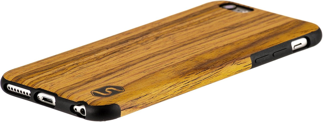 Sebastian Sturm Handyhülle Maxi | Hergestellt aus echtem Holz Teak in Einer TPU-Hülle | Kompatibel m