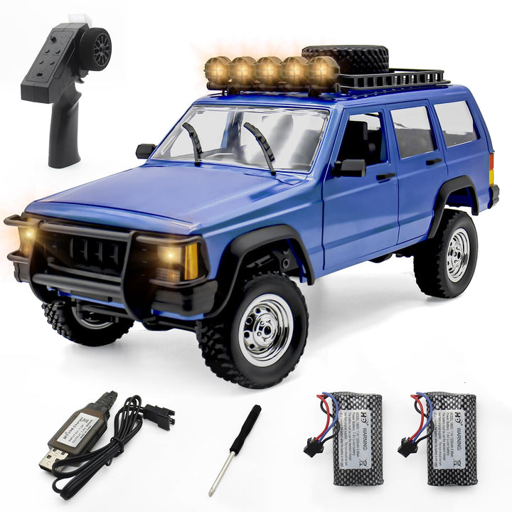 fisca RC Crawler 1:12 RC Truck 2.4GHz 4WD RC Modellauto, All Terrain Hobby Klasse RC LKW mit Offenen