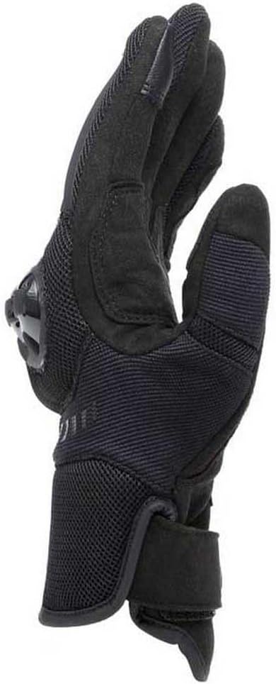 Dainese Mig 3 Air Tex Gloves, Motorradhandschuhe Sommer mit Protektoren, Herren, Schwarz/Schwarz, XS