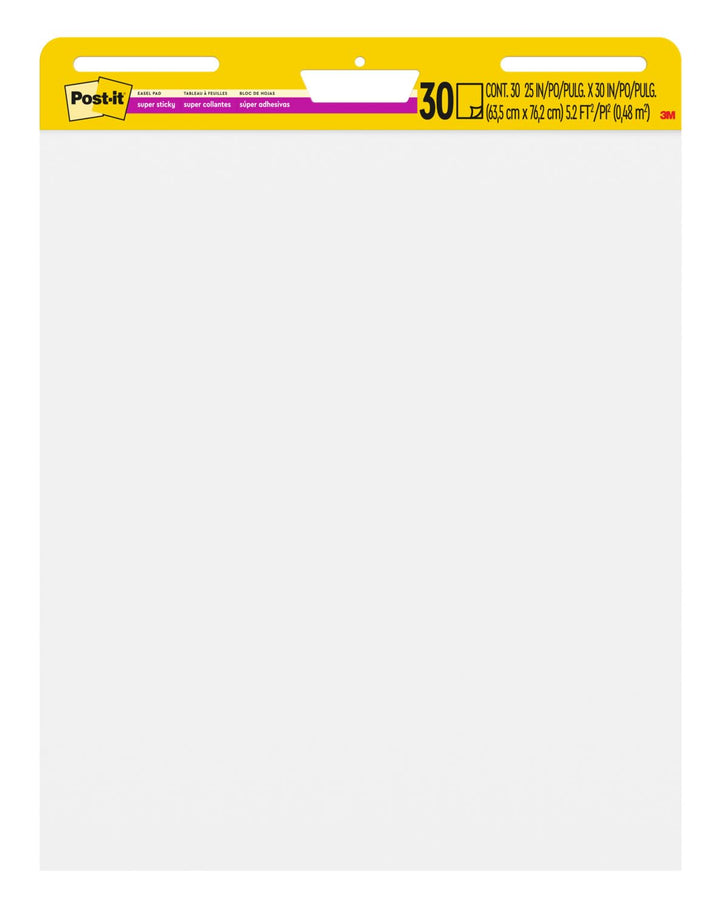 Post-it Super Sticky Self Stick Meeting Chart 559P-3 Weiss 635 mm x 762 mm Mehrwertpaket 2 x 559 (2