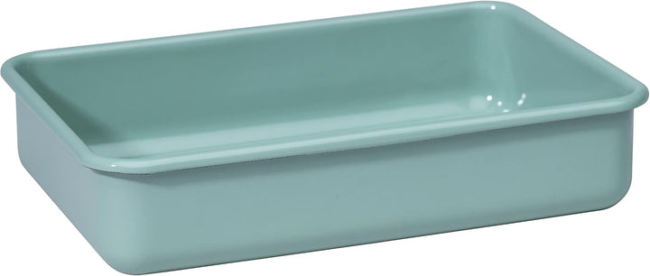 Riess, 0424-126, Vorratsbehälter ohne Deckel, 23x15x5cm, Emaille, Design SERVE + STORE, SALBEIGRÜN,