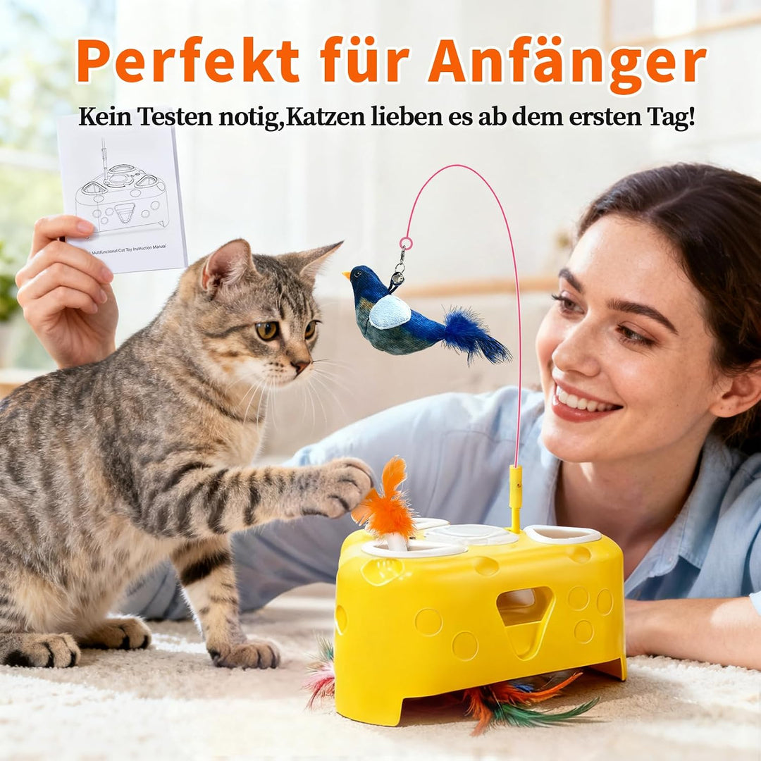 Interaktives Katzenspielzeug Elektrisches Cat Toy: Self-Playing Tool for Indoor Cats - Gleitende Fed