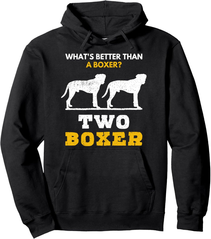 Was Ist Besser Als Ein Boxer? Zwei Deutsche Boxer Pullover Hoodie