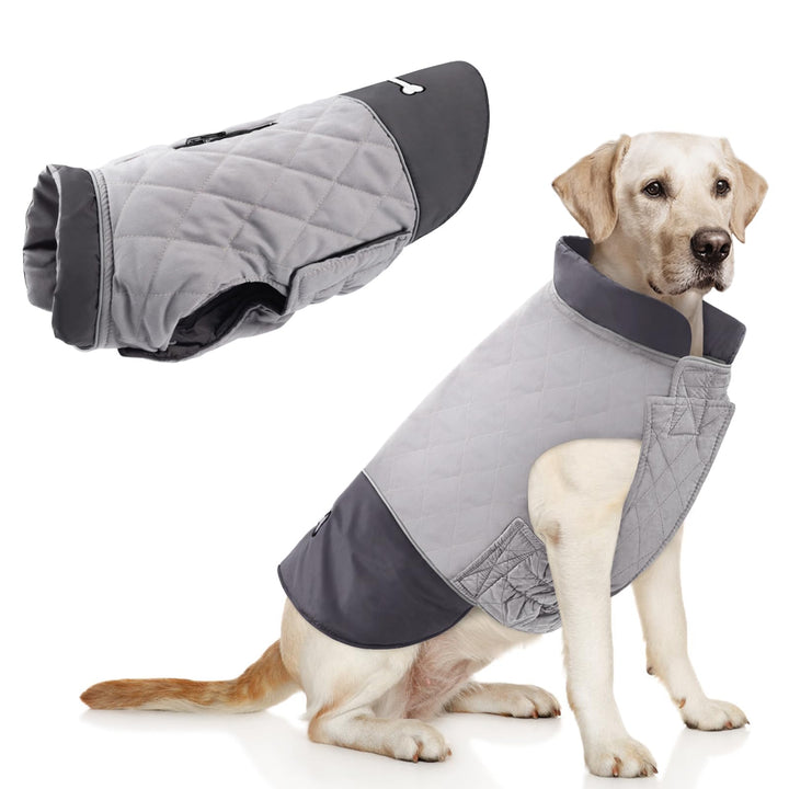 Idepet Winddichter Hundemantel Winter Warme Jacke,Anti-Schneeanzug Hundebekleidung für kleine mittel
