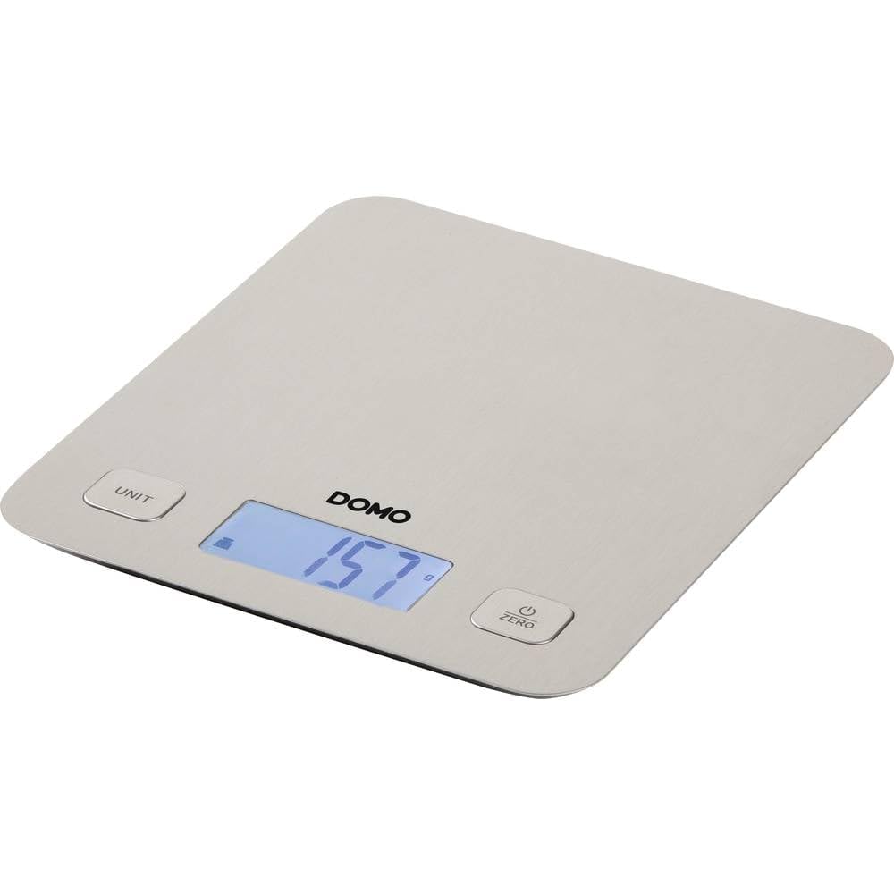 DOMO DO9239W Küchenwaage Digital - XL - Hochpräzise 1g-5000g - Silber