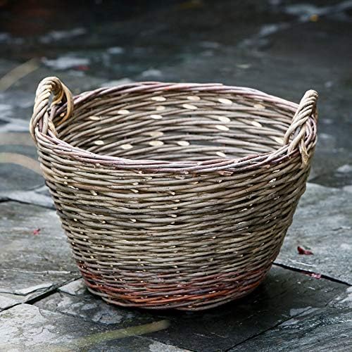 Weidenprofi Robinienkorb, Erntekorb aus Robinie und Weide, rund mit Henkel, ca. Ø 55 cm x 40/45 cm h