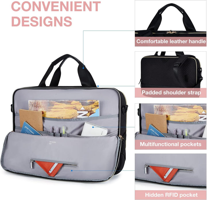 BAGSMART Laptoptasche für Damen, 15,6 Zoll Laptoptasche Computertasche, Laptop Tasche Business Akten
