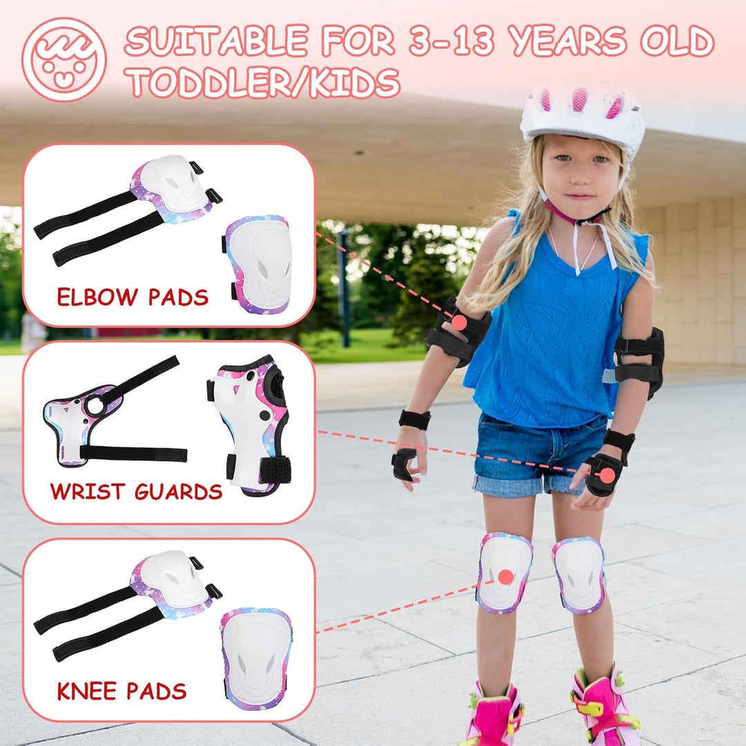 Knieschoner Kinder Schoner Inliner Kinder Verstellbare Protektoren Set, Knie und Ellenbogenschützer