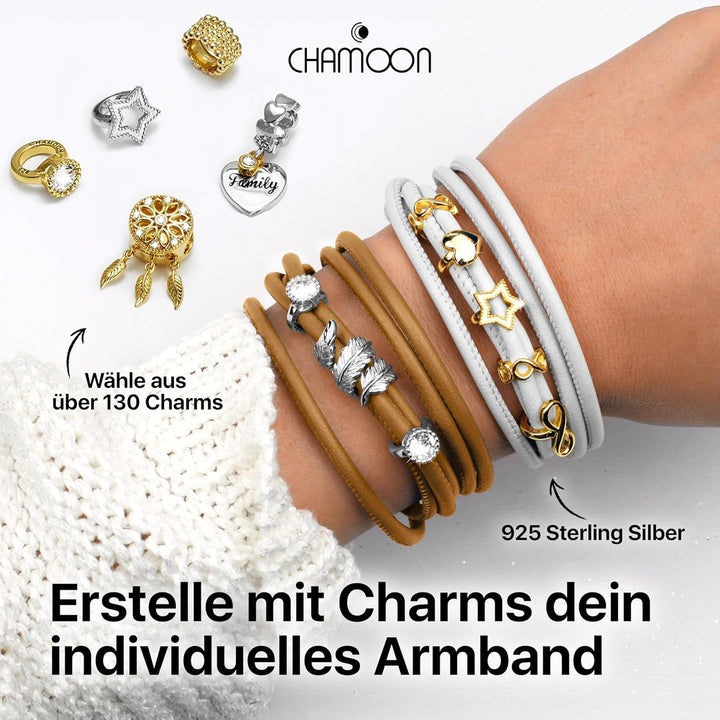 CHAMOON® Premium Lederarmband für Damen | Besonders fein &amp; weich | Praktischer Magnetverschluss aus