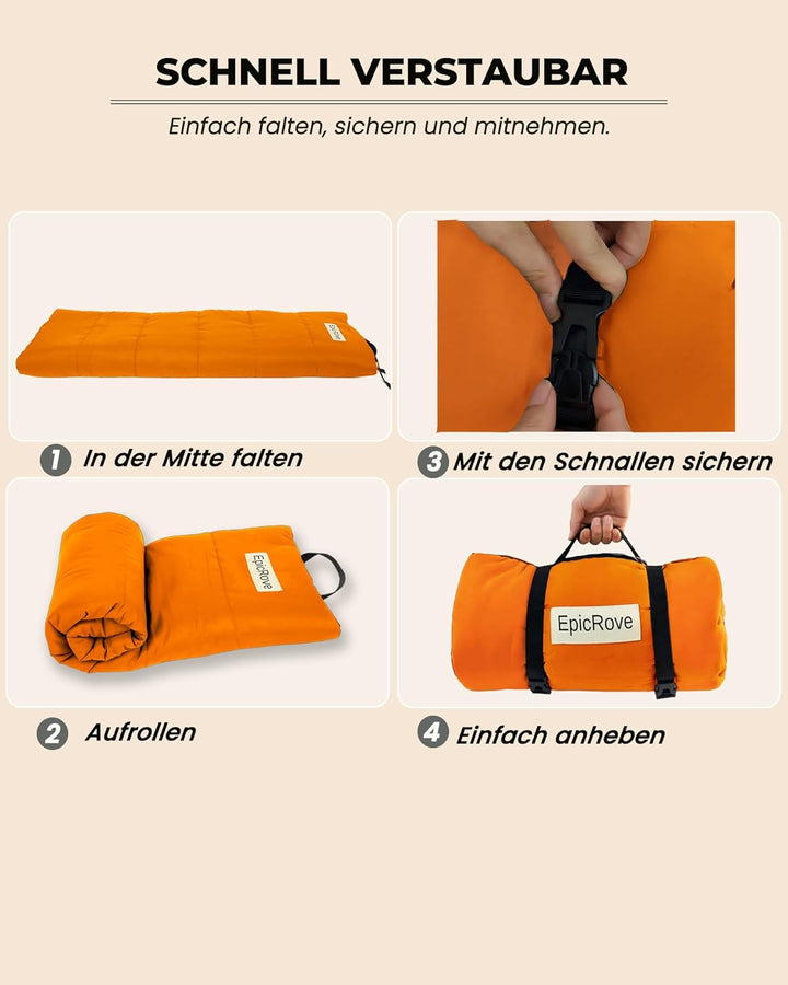 Hundedecke für unterwegs wasserdicht – rutschfeste Hundematte 110×68cm, waschbar Hundebett – Outdoor