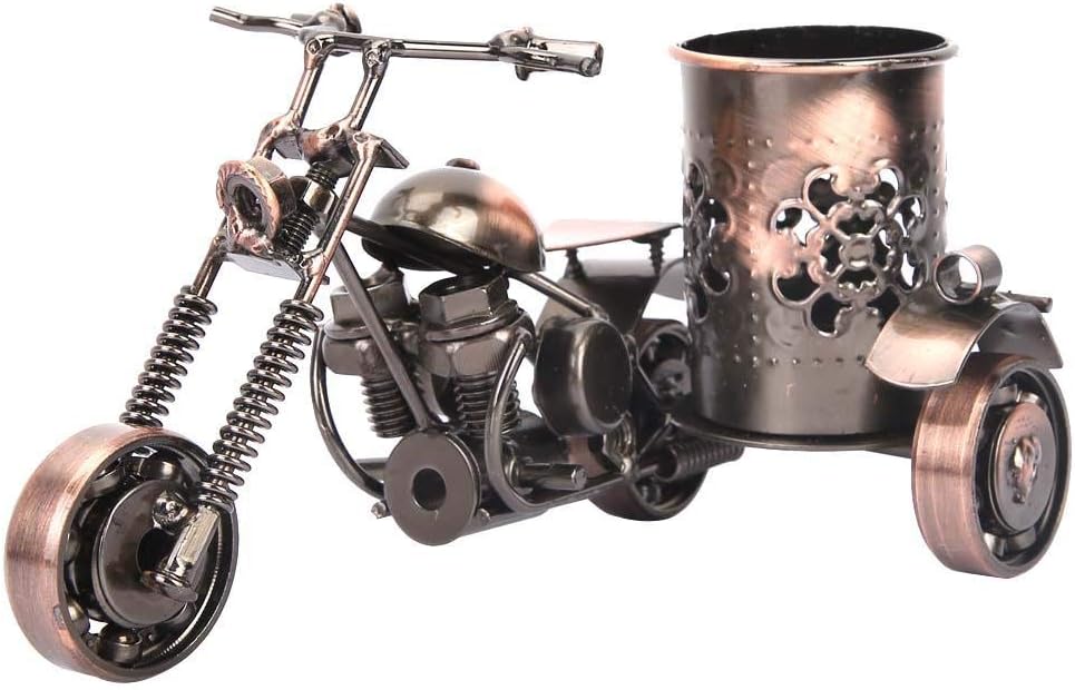 Hztyyier Motorrad Metall Stifthalter, Kreative Büro Desktop Zubehör Geschenkidee, Männergeschenk für