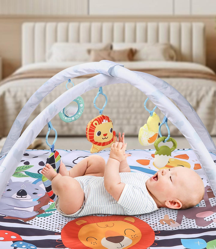 Baby-Spielmatte, Babyspielzeug 0-6 Monate, Babymatte Baby, Play Arch Baby Gym, Verstellbarer Bogen,