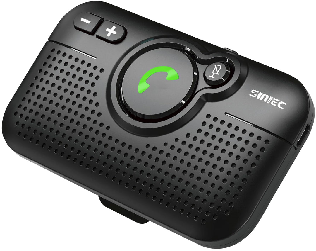 SUNITEC Freisprechanlage für Auto Bluetooth: Support Siri Google Assistant Auto ON Unterstützung Spr