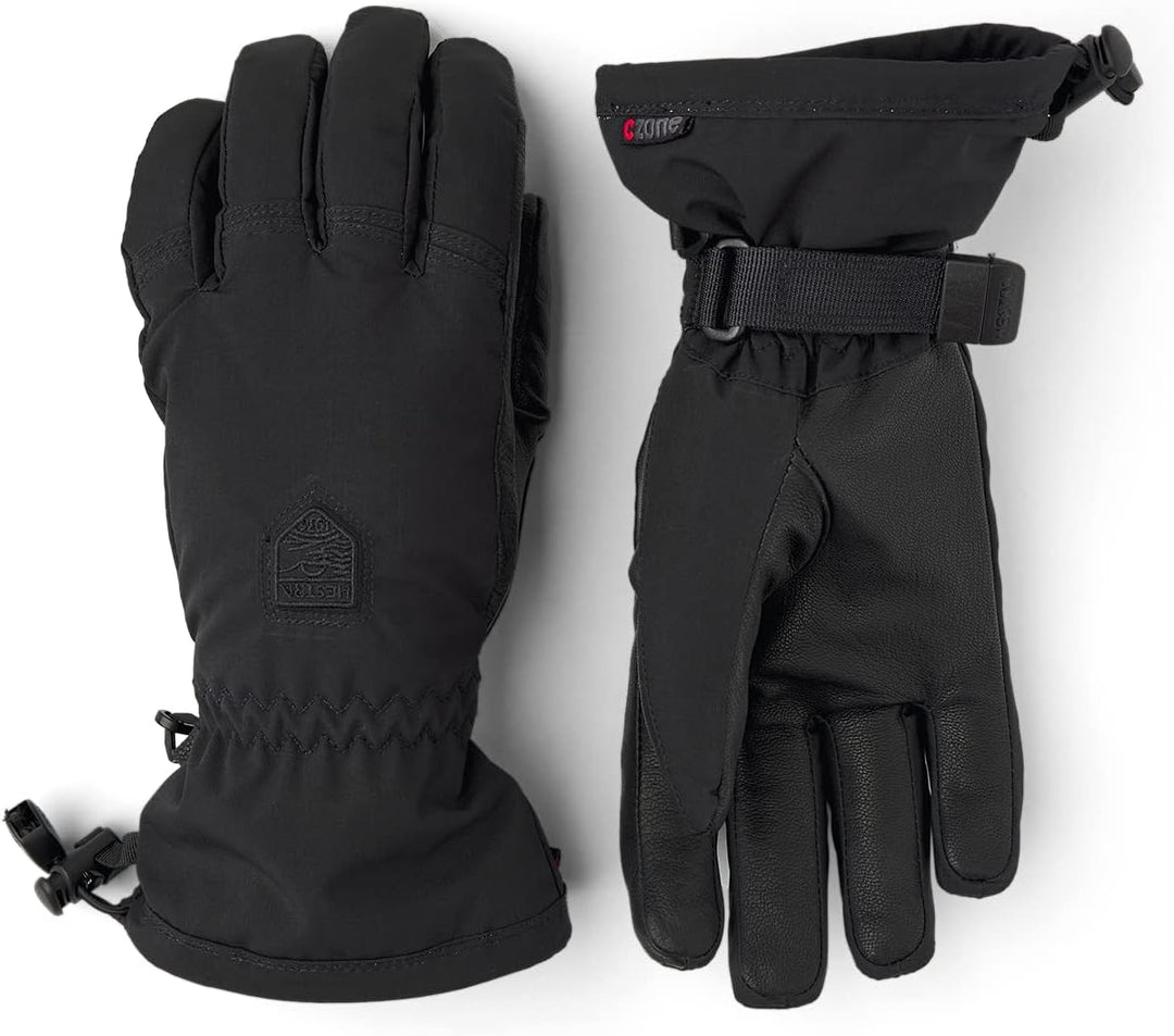 Hestra Damen Powder CZone Isolierte Handschuhe für Winter, Schnee und kaltes Wetter Schwarz 6, Schwa