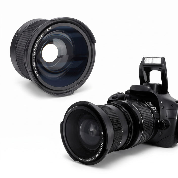 52mm Fisheye Objektiv, Universal 0,35x Weitwinkelkameraobjektiv mit Deckeln für/für/für/für Minolta/