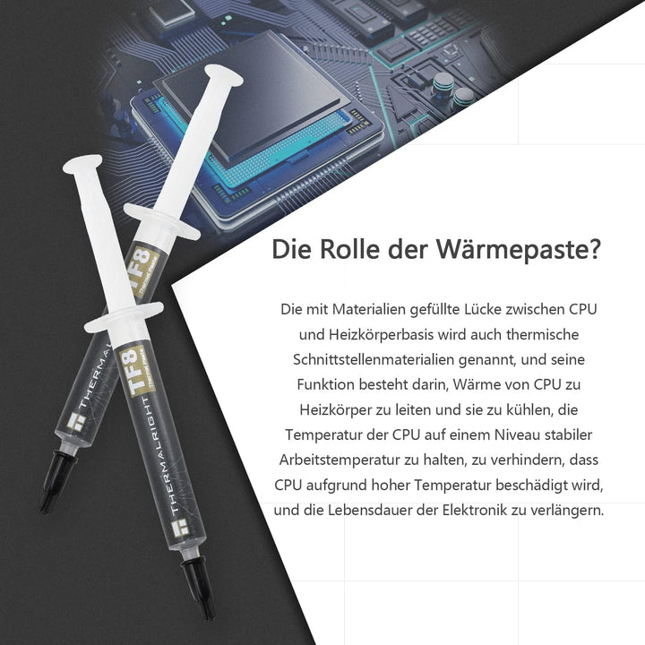 Thermalright TF8 Hochleistungs-Wärmeleitpaste - 5,8 Gramm, 13,8 W/mK, hohe Haltbarkeit, einfach anzu