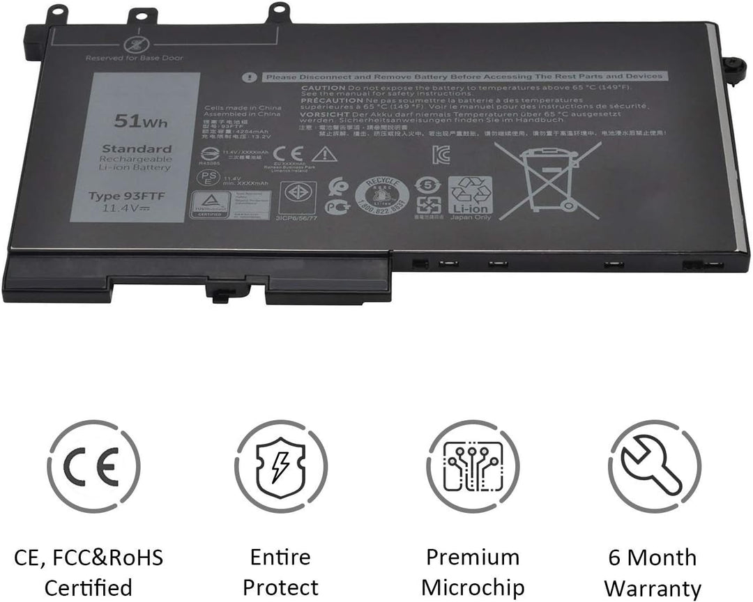 93FTF D4CMT GJKNX 3DDDG DJWGP DV9NT FPT1C GD1JP 83XPC 00JWGP 0DJWGP Laptop Batterie Ersatz für Dell