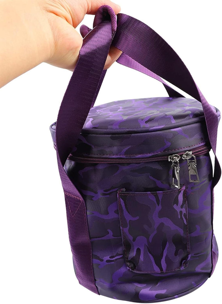 Musikschalen-Tasche, Klangschalen-Aufbewahrungstasche, Kristall-Klangschalen-Tragetasche mit 2 Ausse