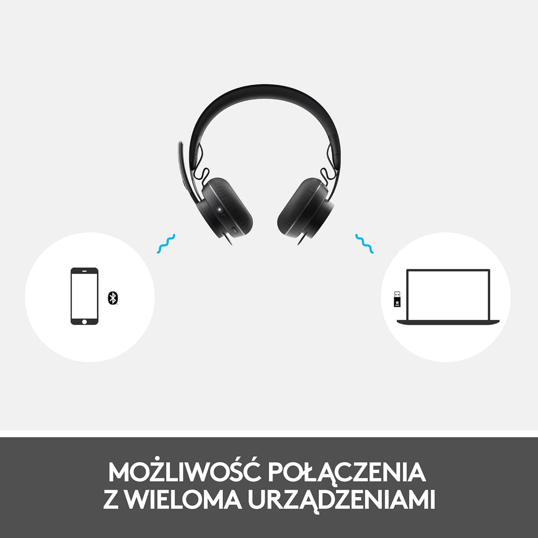 Logitech Zone 900 Kabelloses On-Ear-Bluetooth-Headset mit Noise-Cancelling-Mikrofon, Verbindung von