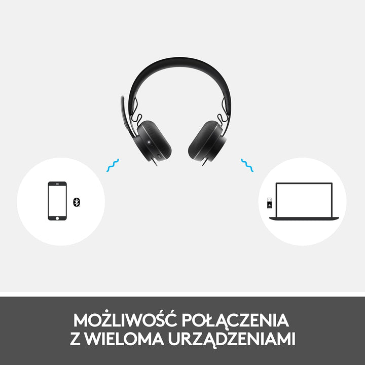 Logitech Zone 900 Kabelloses On-Ear-Bluetooth-Headset mit Noise-Cancelling-Mikrofon, Verbindung von