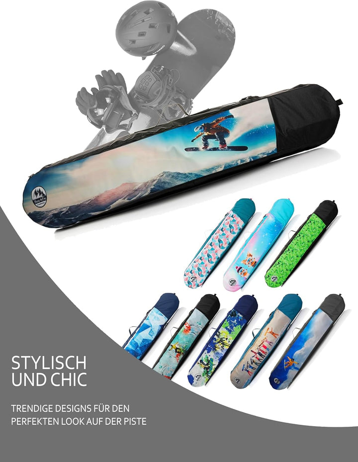 BAMBINIWELT Kinder Snowboardrucksack, Snowboardtasche, Stauraum für Helm, Schuhe & Handschuhe, Board