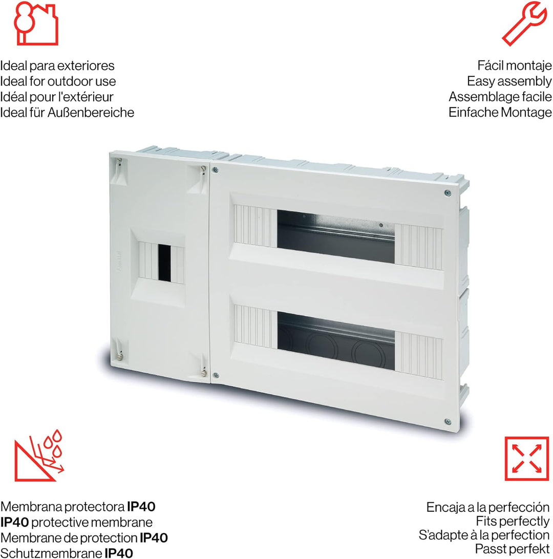 FAMATEL – Einbauschrank Vita | Mit Tür | ICP 40+28 Elemente| 270 x 425 x 62 mm | Grau
