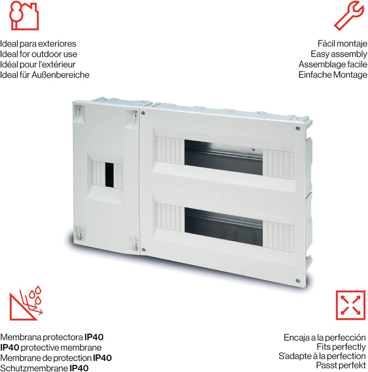 FAMATEL – Einbauschrank Vita | Mit Tür | ICP 40+28 Elemente| 270 x 425 x 62 mm | Grau