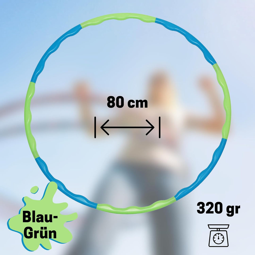 BEST SPORTING Kinder Hula Hoop Reifen – Ø 80 cm, leicht & stabil – 8-teilig zusammensteckbar – ideal