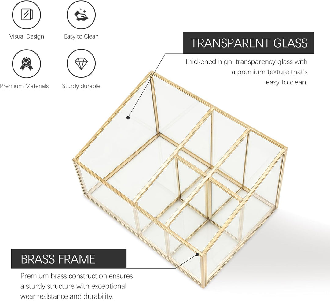Make up Organizer Gold, Schminktisch Organizer, Pinsel Halterung Make up, Kosmetik Aufbewahrung mit