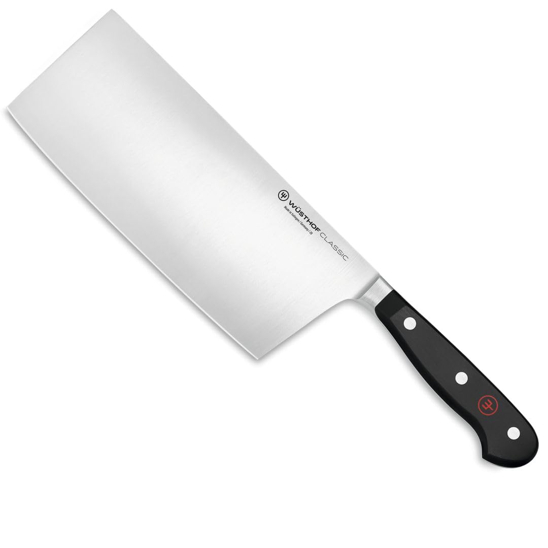 WÜSTHOF Classic Chinesisches Kochmesser 18 cm, Schwarz 18 cm Chinesisches Kochmesser Single, 18 cm C