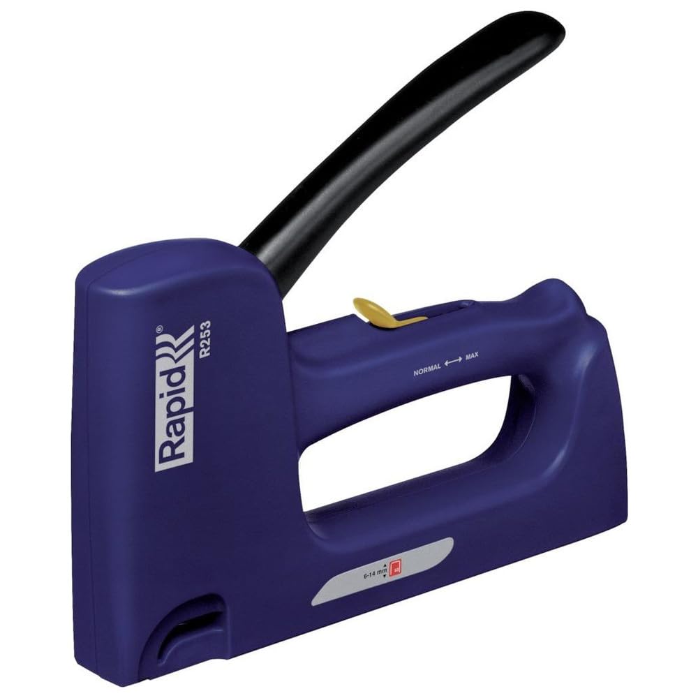 Rapid Handtacker R253, Tacker für Holz und Stoffe, Leicht, 2-Stufen-Schlagkraftregelung, für Klammer