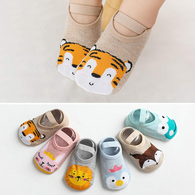 Barakara Baby Socken, 6 Paar Niedliche Antirutsch Kindersocken Knöchelsocken Baumwollsocken, Cartoon