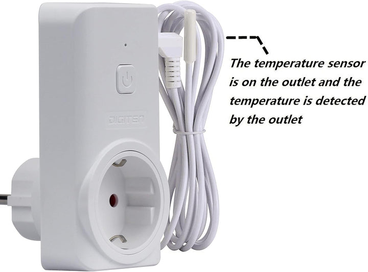 Kabelloser Thermostatausgang, temperaturgesteuerte Steckdose Heizung & Kühlung Fernbedienung und Plu