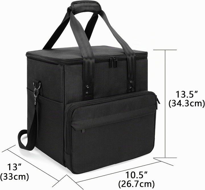 Trunab Rucksack Tasche Schallplatten, Wasserdichtes Nylon Tasche für Vinyl Record LPs Aufbewahrungsb