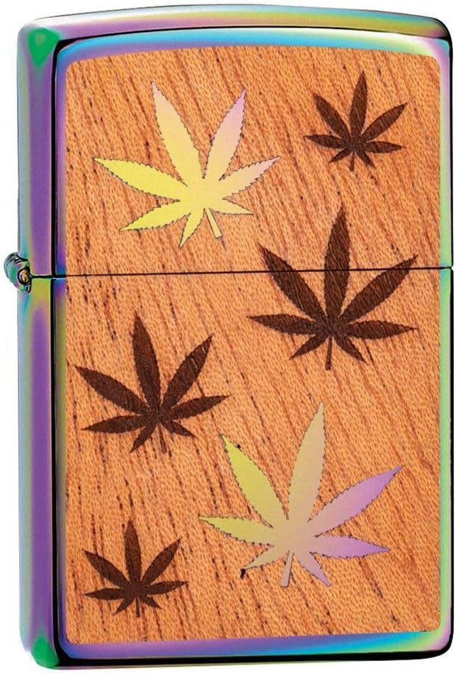 Zippo 29903 Unisex Woodchuck Leaves, Walnut Emblem Feuerzeug, Mehrfarbig, Regular