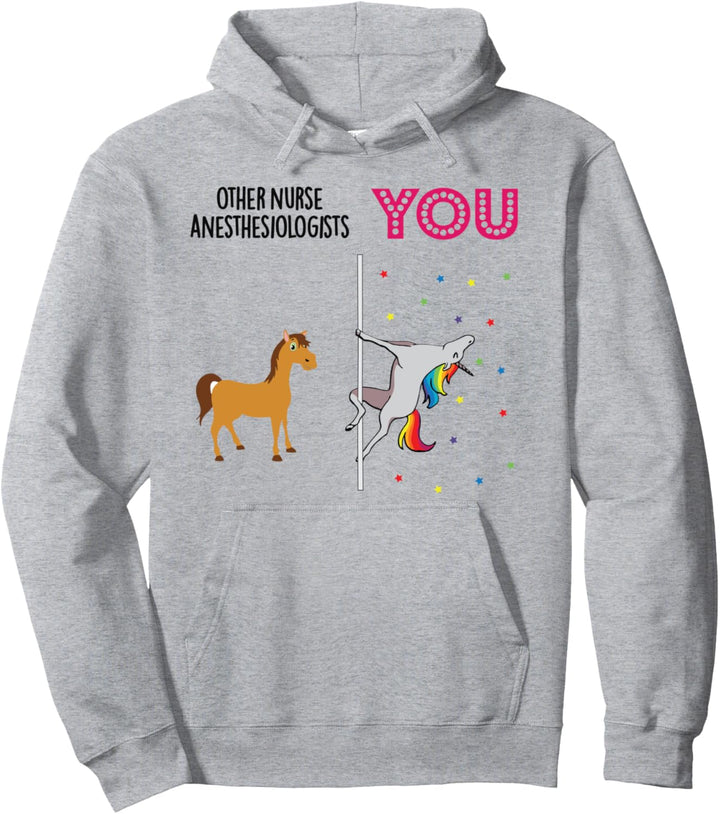 Nurse Anesthesiologist Funny Unicorn Pullover Hoodie