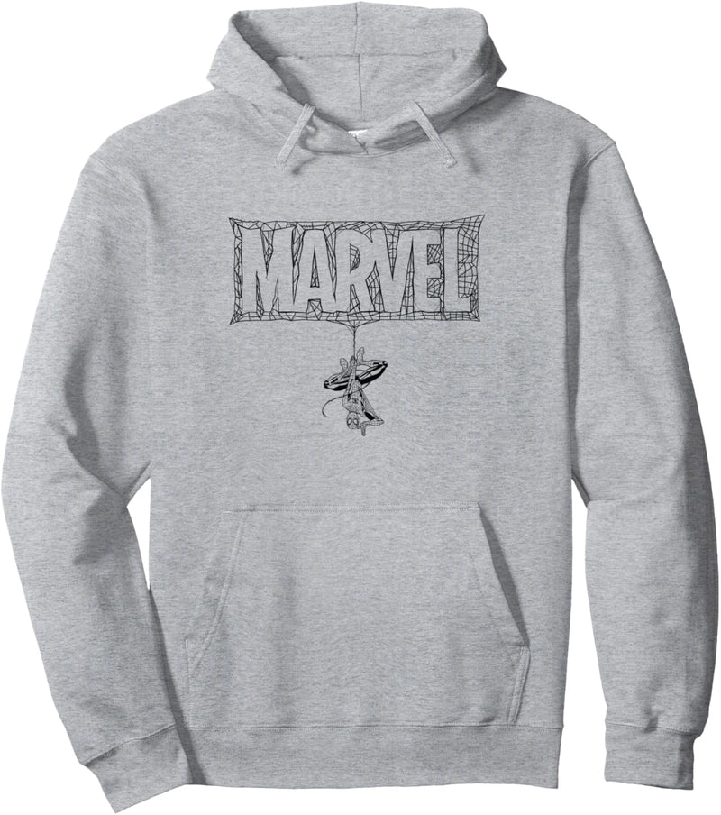 Marvel Spider-Man Web Logo Black Pullover Hoodie