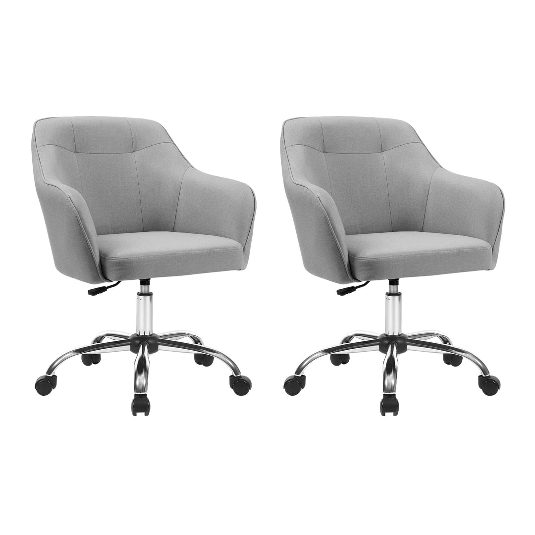 SONGMICS Homeoffice Stuhl, 2er Set, Drehstuhl, Schreibtischstuhl, höhenverstellbar, bis 110 kg belas
