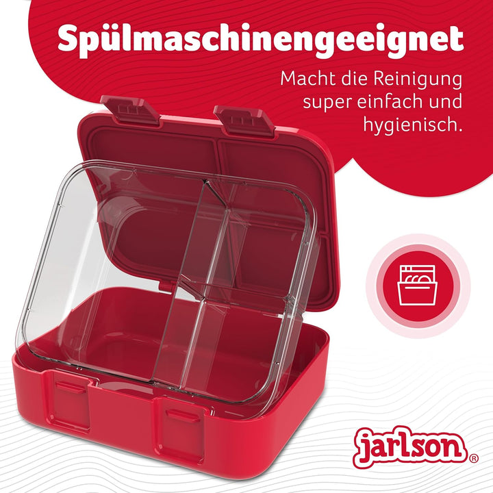 Jarlson® Brotdose Kinder mit Fächern MILI [AUSLAUFSICHER] - Bento Lunchbox für Schule, Kita & Kinder