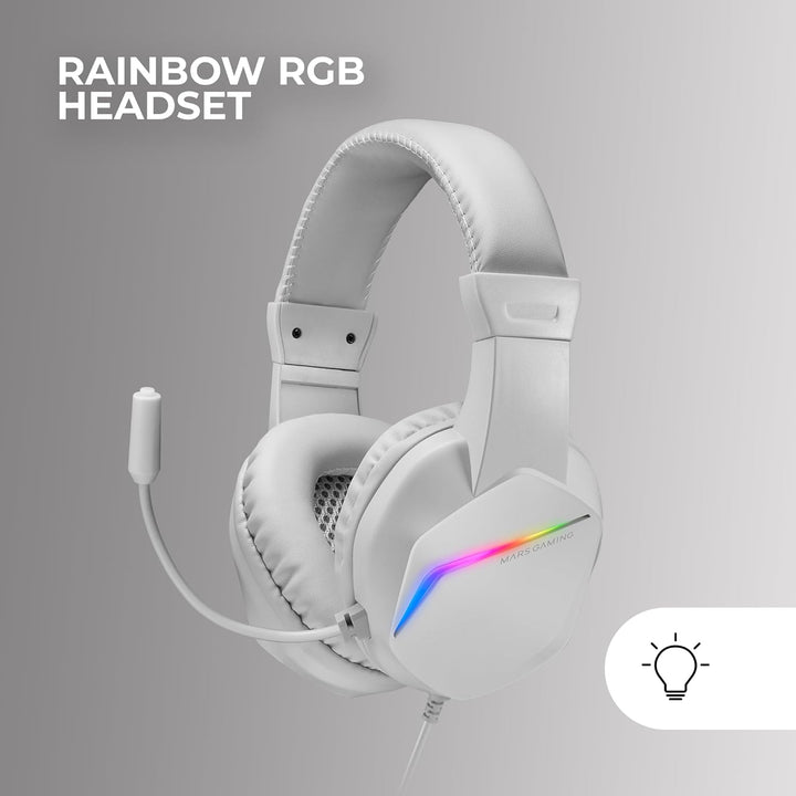 Mars Gaming MCP-RGB3 Gaming Pack Tastatur Fixed RGB + Gaming-Maus RGB Flow 3200 DPI + Over-Ear RGB K