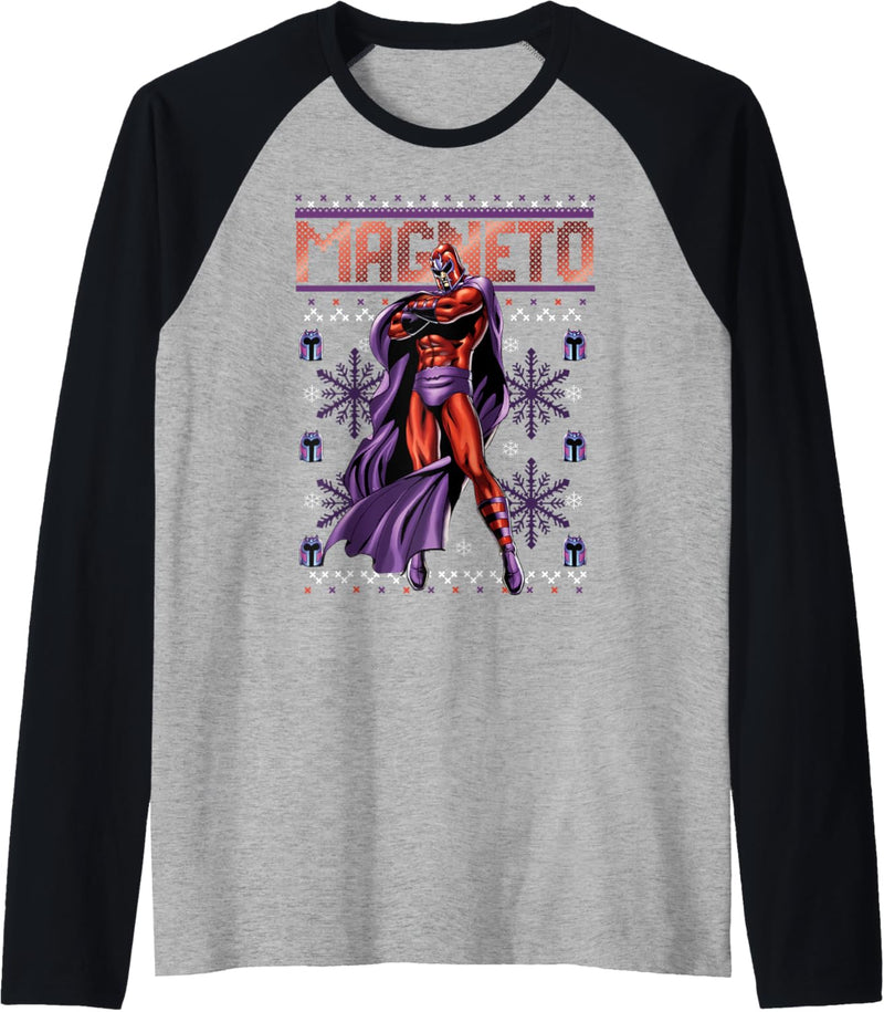 Marvel X-Men Magneto Purple Ugly Raglan