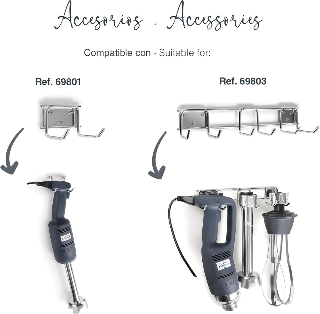 LACOR 69723 brick Brisk-Handmixer, professioneller Aktenvernichter, austauschbare Arme, Variable Ges