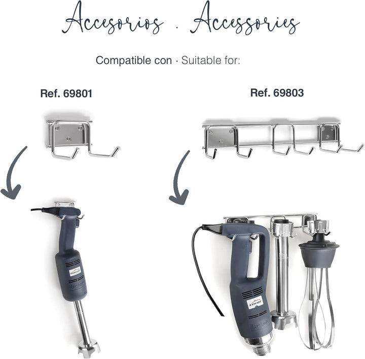 LACOR 69723 brick Brisk-Handmixer, professioneller Aktenvernichter, austauschbare Arme, Variable Ges