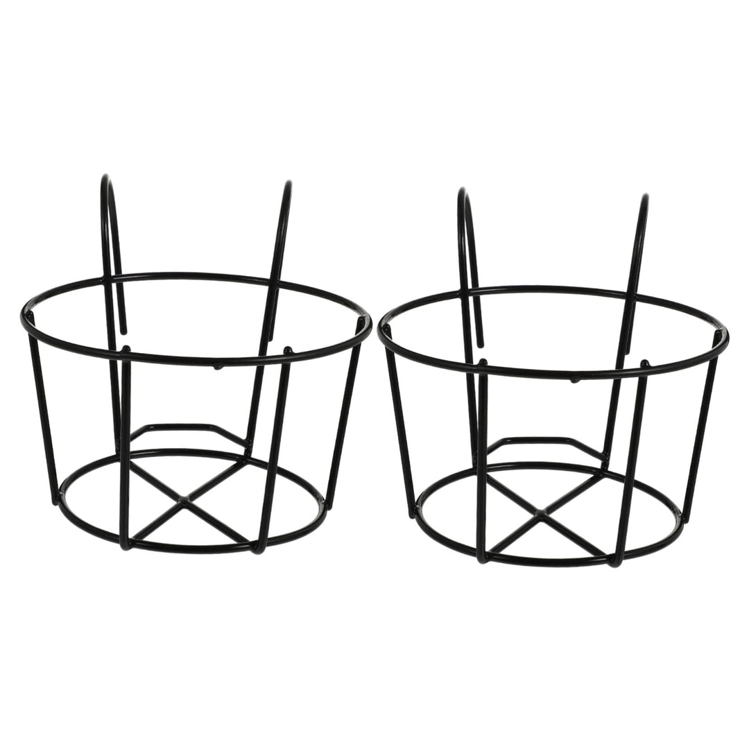 Garneck 2 Stück Hängende Blumentopfhalter Aus Metall Für Balkon Und Garten - Runder Blumenkasten Für
