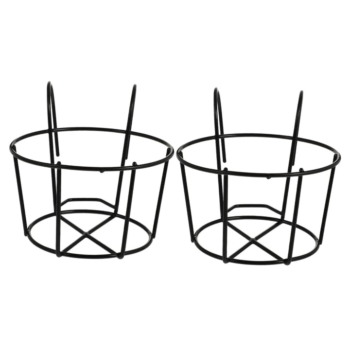 Garneck 2 Stück Hängende Blumentopfhalter Aus Metall Für Balkon Und Garten - Runder Blumenkasten Für