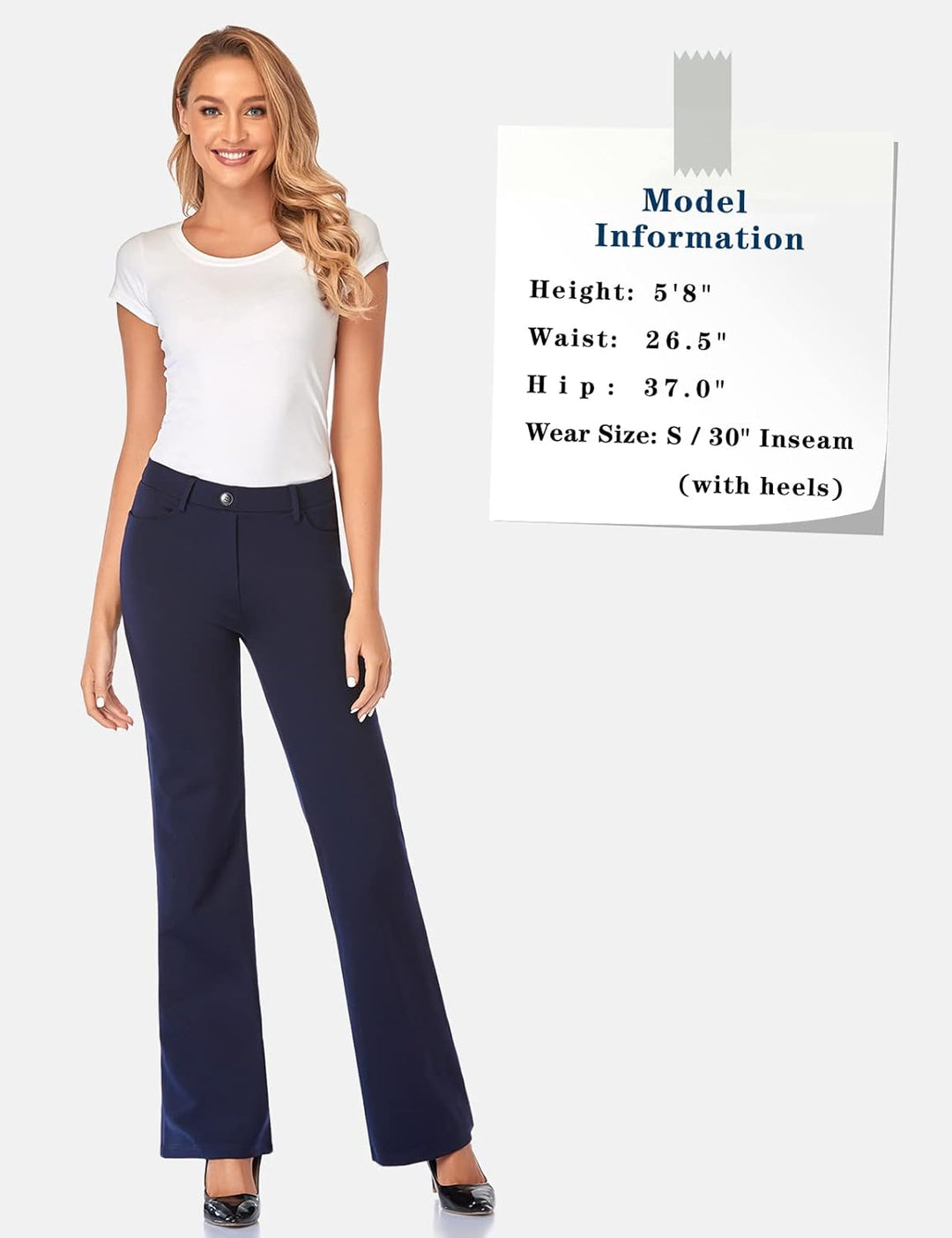 Tapata Damen 71cm/76cm/81cm/86cm Bootcut Stretch-Hose mit 4 Taschen, Tall/Lang/Regulär/Petite Für Bü