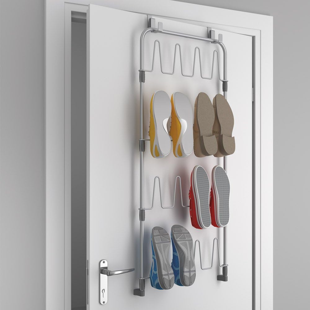 Metaltex Türregal für Schuhe, Silber, 103 x 5 x 45 cm